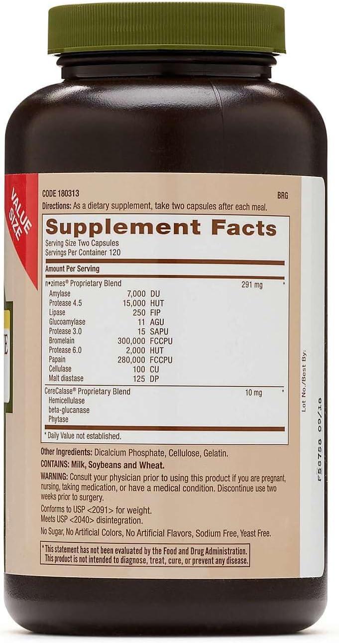 imageGNC Natural Brand Super Digestive Enzymes Promotes Protein Carbohydrate and Fat Digestion 100 Capsules240 Count Pack of 1
