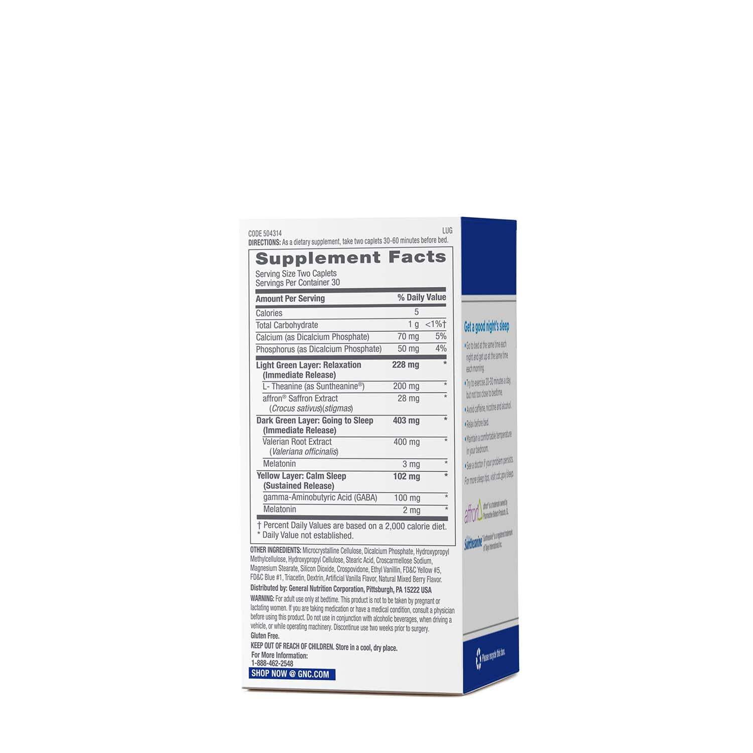 imageGNC Preventive Nutrition TriSleep Calm Sleep and Relaxation 60 Caplets