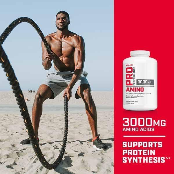 imageGNC Pro Performance Amino 3000mg 240 Softgels Supports Protein Synthesis and Muscle Repair240 Count Pack of 1