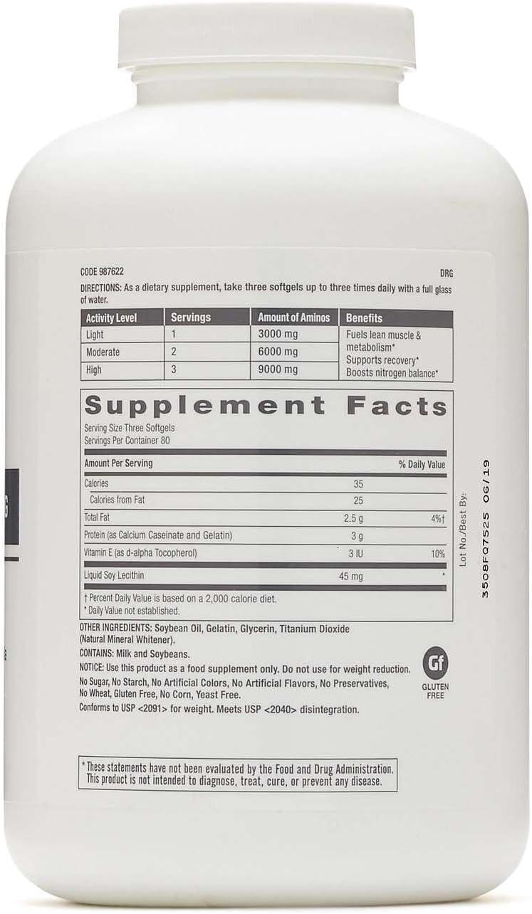 imageGNC Pro Performance Amino 3000mg 240 Softgels Supports Protein Synthesis and Muscle Repair240 Count Pack of 1
