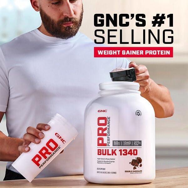 imageGNC Pro Performance Bulk 1340 Mass Gainer Protein Powder 50g Gluten Free Whey Creatine BCAA 3rd Party Tested Muscle Recovery amp Growth Micronutrients Vanilla Ice Cream 9 Servings