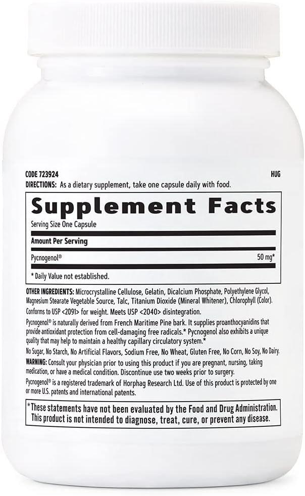 imageGNC Pycnogenol 100mg Supplement Supports Circulatory Health 30 Servings120 Count Pack of 1