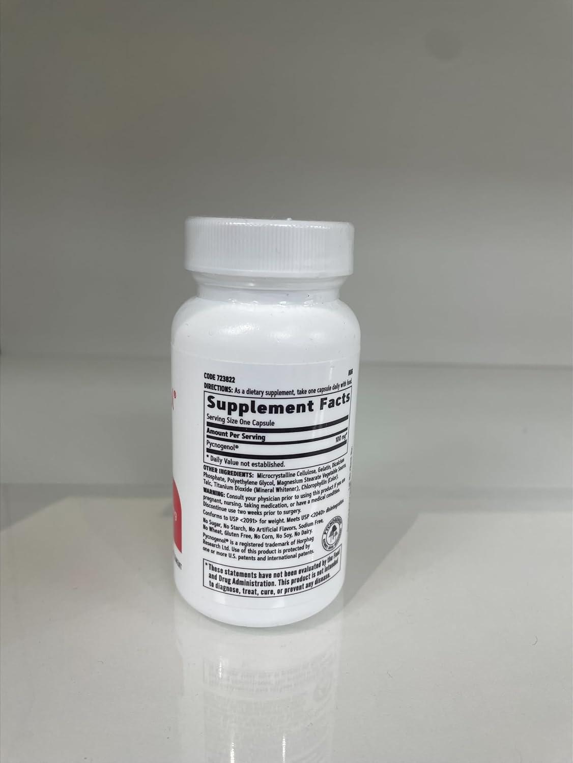 imageGNC Pycnogenol 100mg Supplement Supports Circulatory Health 30 Servings30 Count Pack of 1
