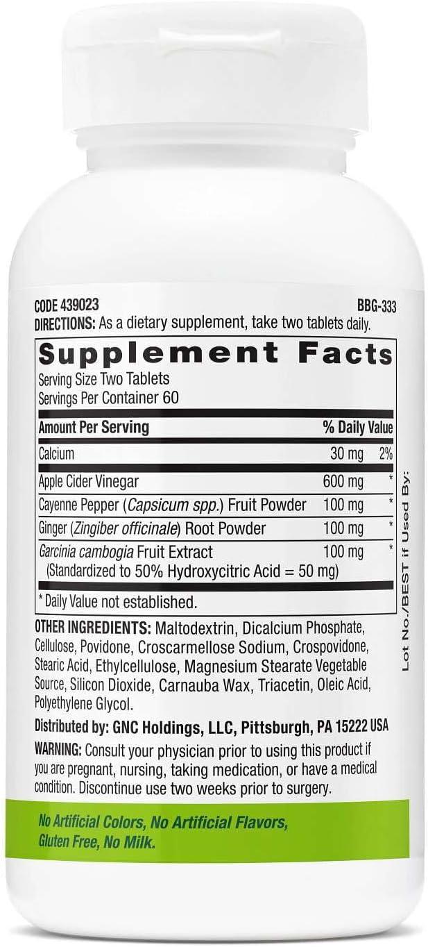 imageGNC SuperFoods Apple Cider Vinegar120 Count Pack of 1