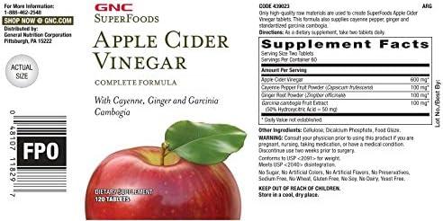 imageGNC SuperFoods Apple Cider Vinegar120 Count Pack of 1