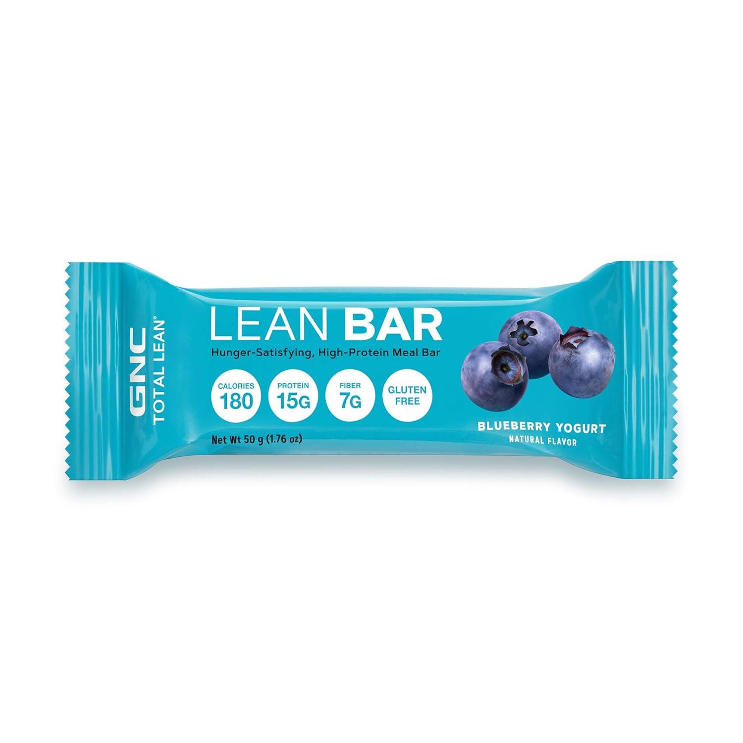 imageGNC Total Lean Layered Lean Bar Hunger Satisfying High Protein Snack Bar Peanut Butter Pie 9 BarsBlueberry Yogurt