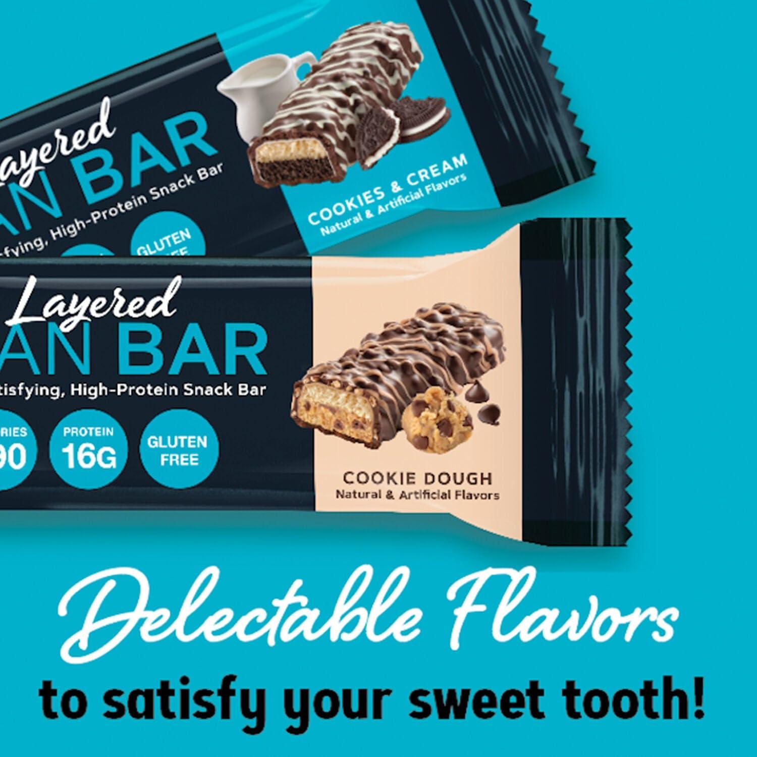 imageGNC Total Lean Layered Lean Bar Hunger Satisfying High Protein Snack Bar Peanut Butter Pie 9 BarsGirl Scout Thin Mints