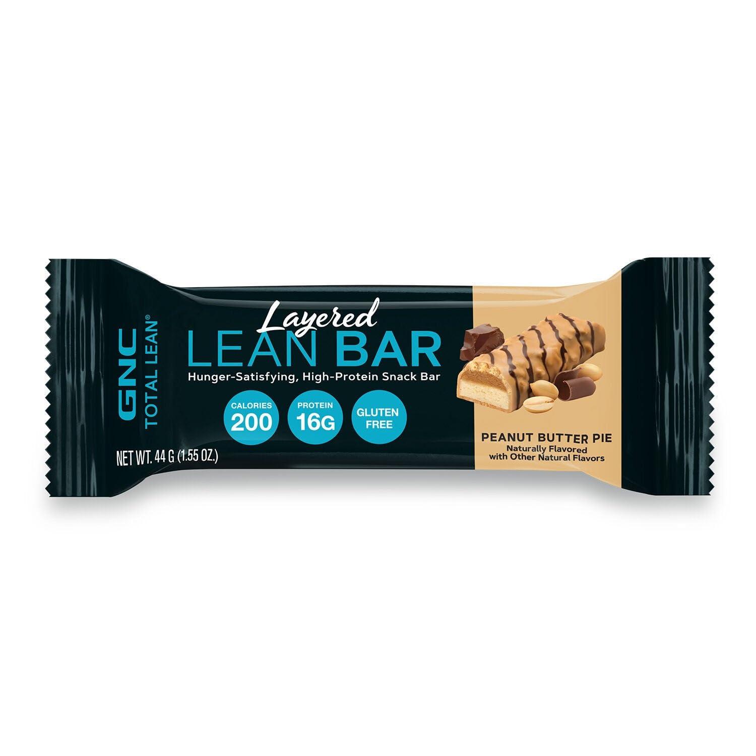 imageGNC Total Lean Layered Lean Bar Hunger Satisfying High Protein Snack Bar Peanut Butter Pie 9 BarsPeanut Butter Pie