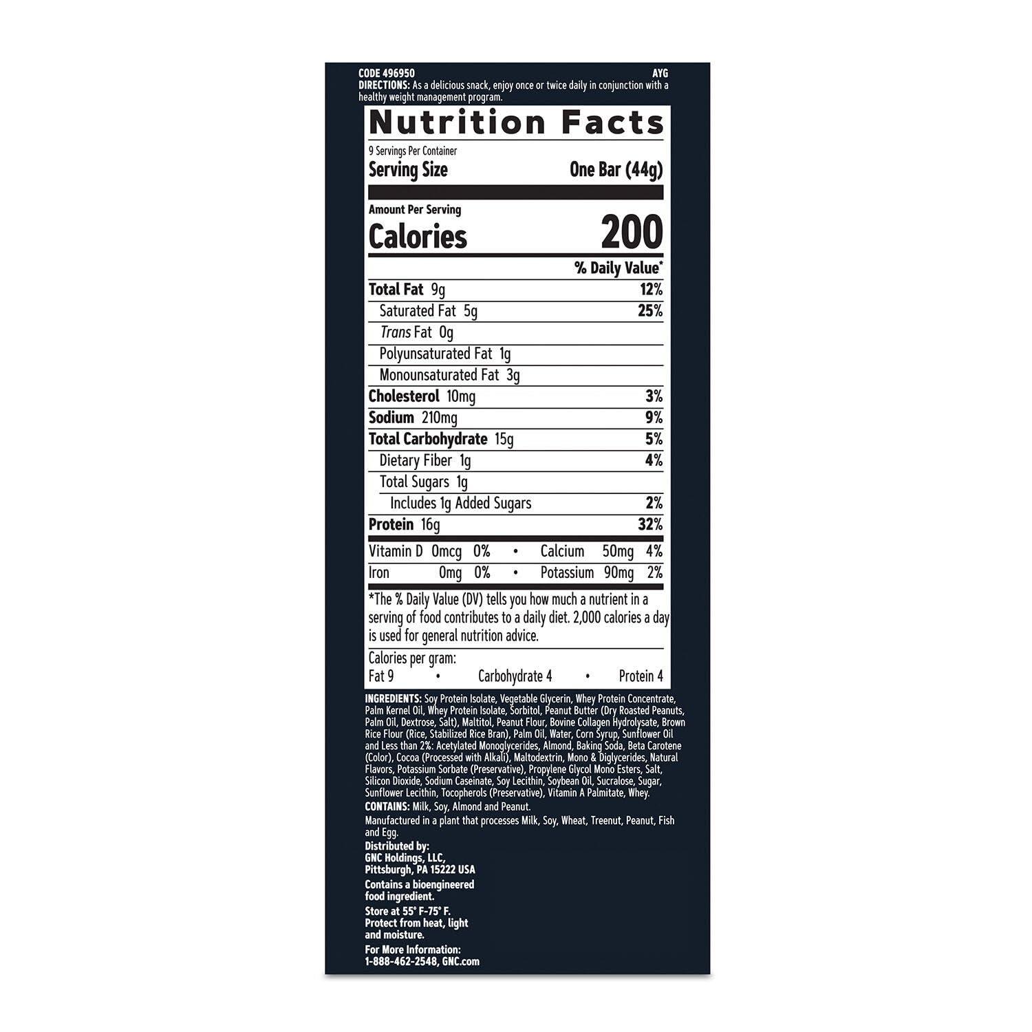 imageGNC Total Lean Layered Lean Bar Hunger Satisfying High Protein Snack Bar Peanut Butter Pie 9 BarsPeanut Butter Pie