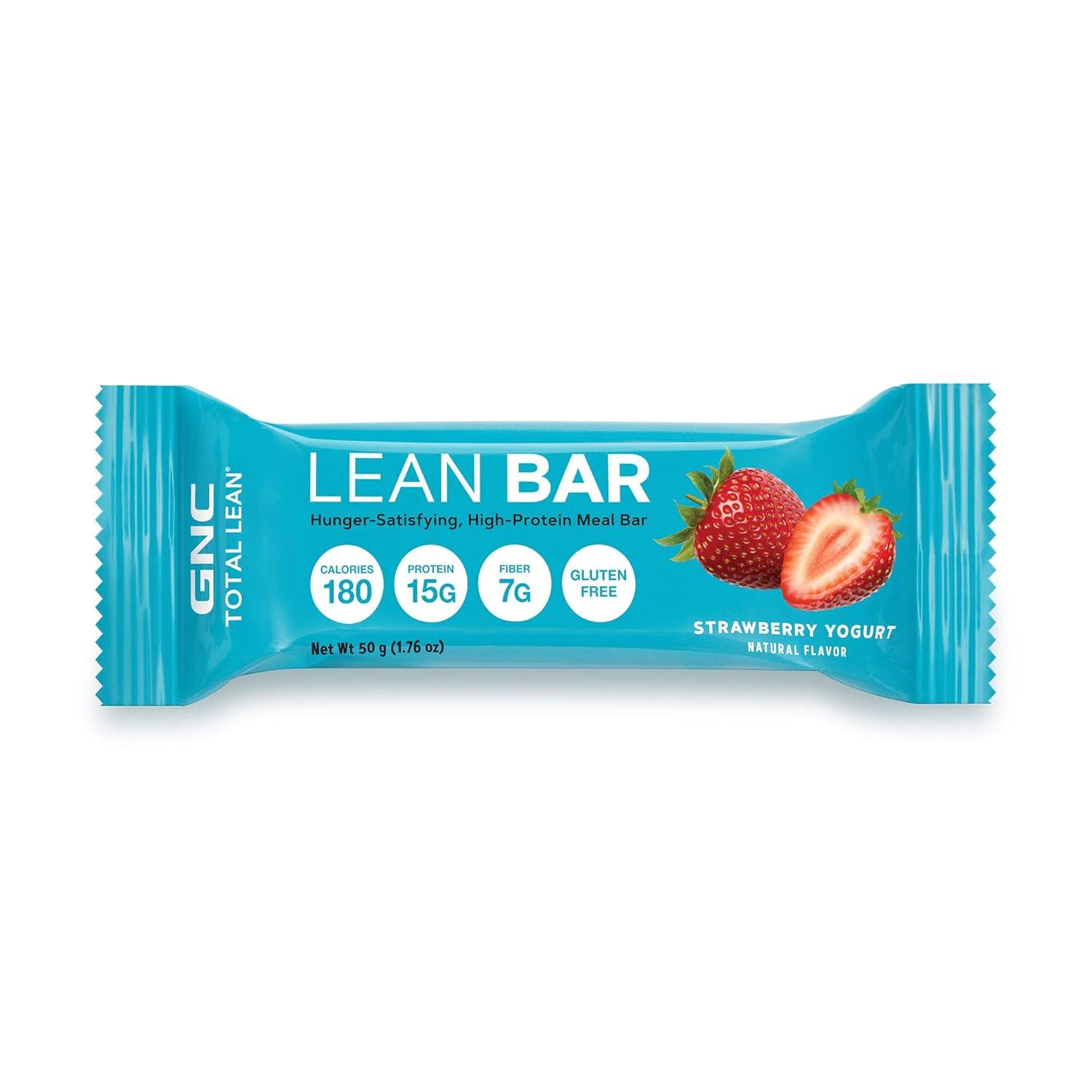 imageGNC Total Lean Layered Lean Bar Hunger Satisfying High Protein Snack Bar Peanut Butter Pie 9 BarsStrawberry Yogurt