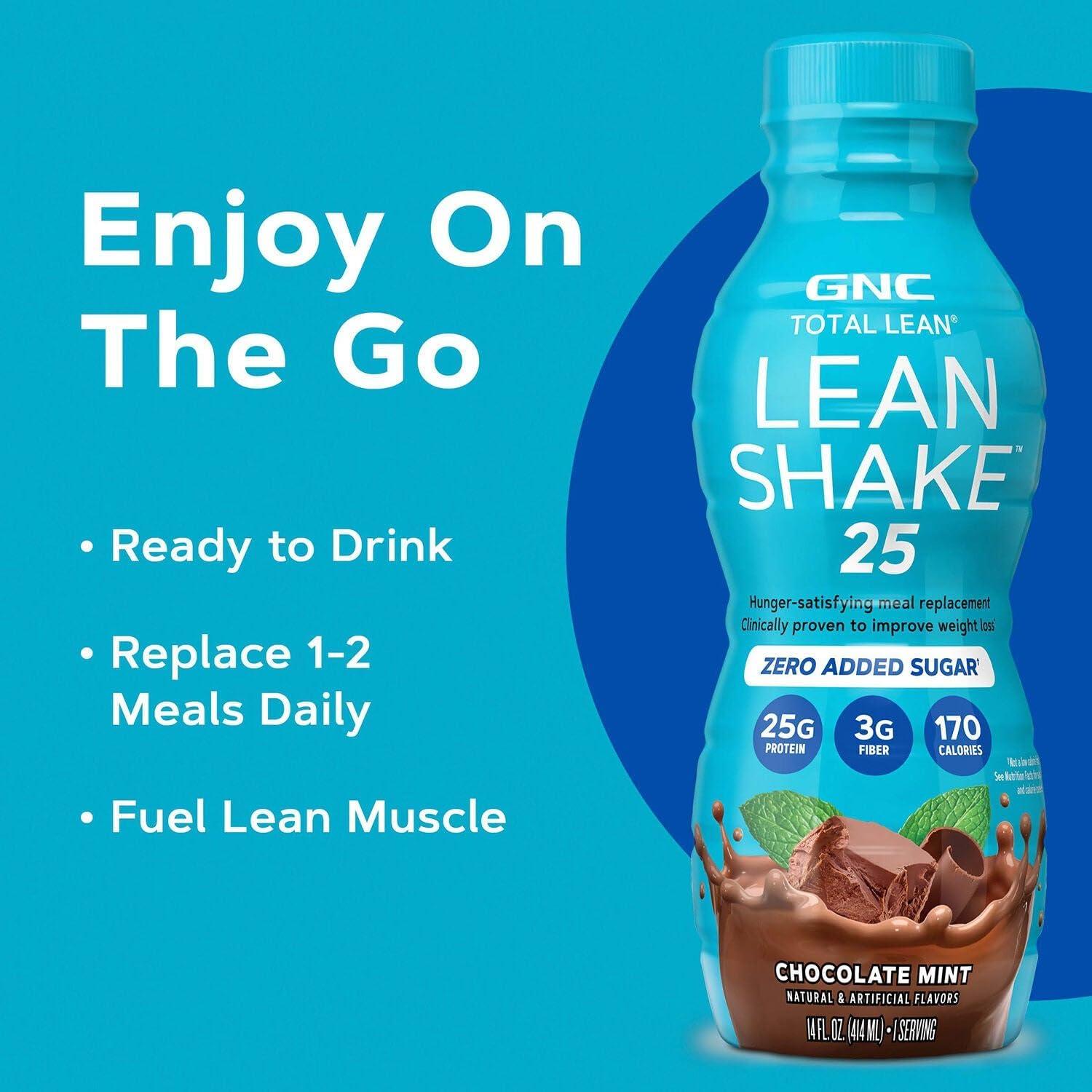 imageGNC Total Lean Lean Shake 25 Chocolate Peanut Butter 16 ServingsChocolate Mint