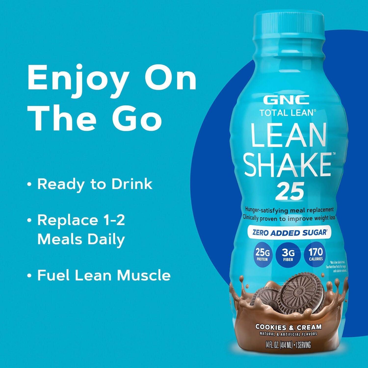 imageGNC Total Lean Lean Shake 25 Chocolate Peanut Butter 16 ServingsCookies Cream