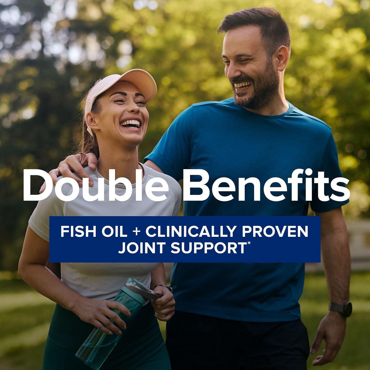 imageGNC Triple Strength Fish Oil Plus Joint Omega 3 1000mg EPA and DHA Heart Health Plus Fast 5 Day Comfort Brain Skin and Eye Antioxidants and Botanical Extracts Control Fish Burps 30 Servings