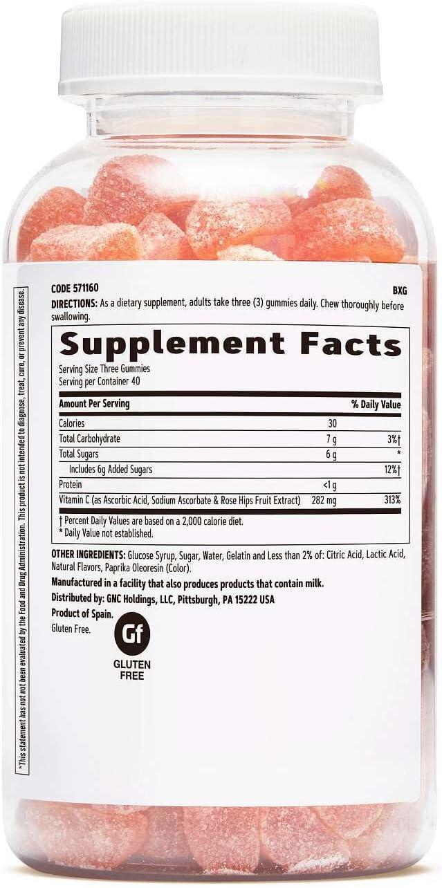 imageGNC Vitamin C Gummies 282mg Immune Support 120 Gummies