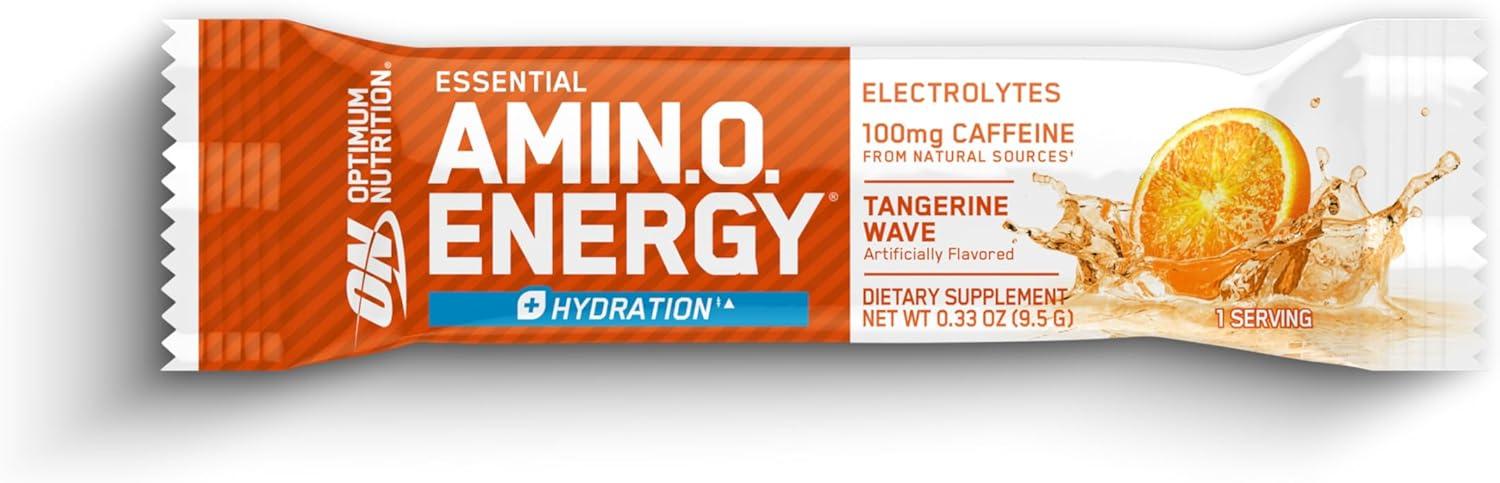 imageOptimum Nutrition Amino Energy Powder Plus Focus with BCAA Electrolytes and Caffeine Pineapple Twist 30 Servings Packaging May VaryTangerine Wave