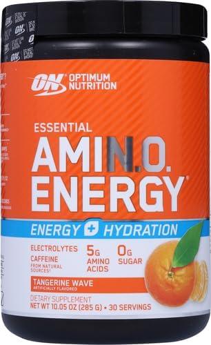 imageOptimum Nutrition Amino Energy Powder Plus Focus with BCAA Electrolytes and Caffeine Pineapple Twist 30 Servings Packaging May VaryTangerine Wave