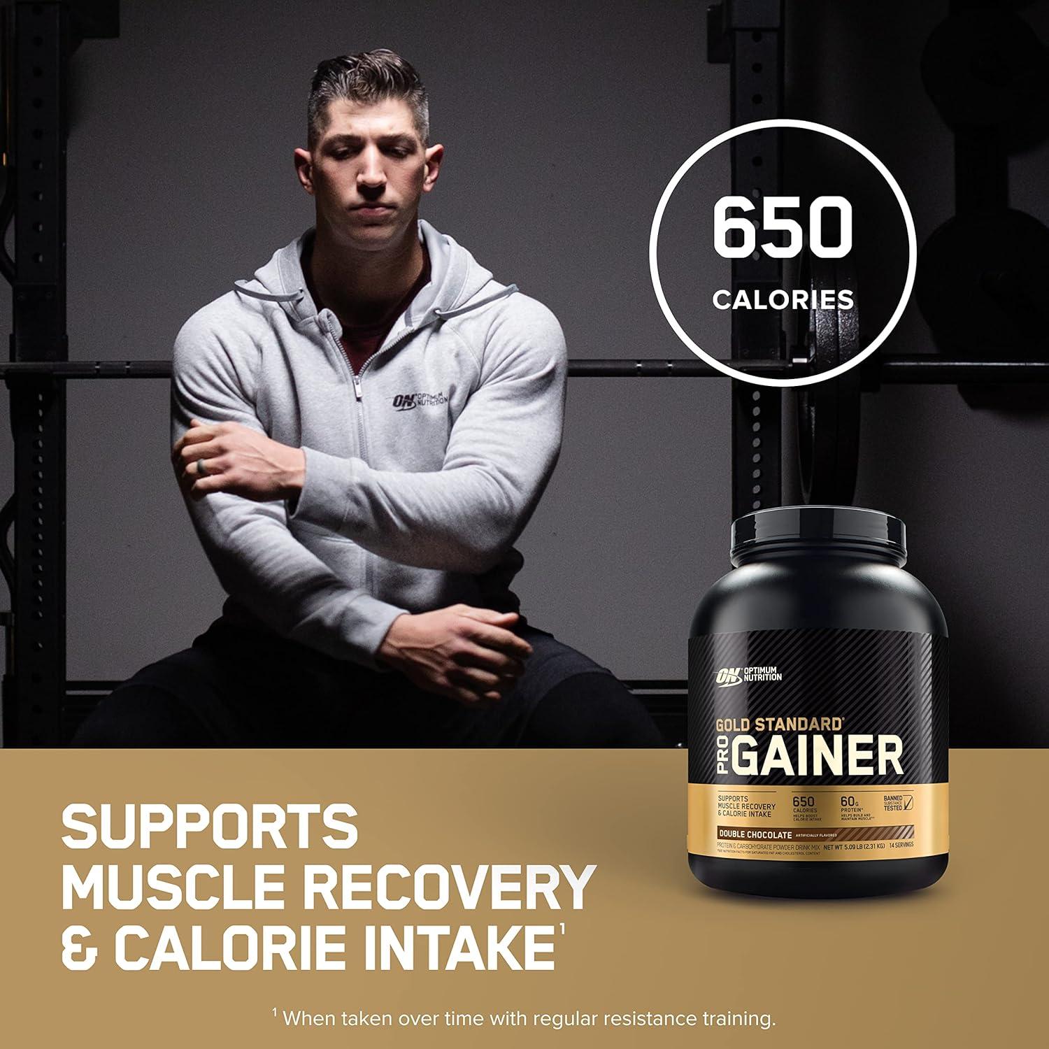 imageOptimum Nutrition GS Pro Gainer Weight Gainer Protein Powder Double Chocolate 509 Pounds Packaging May VaryChocolate