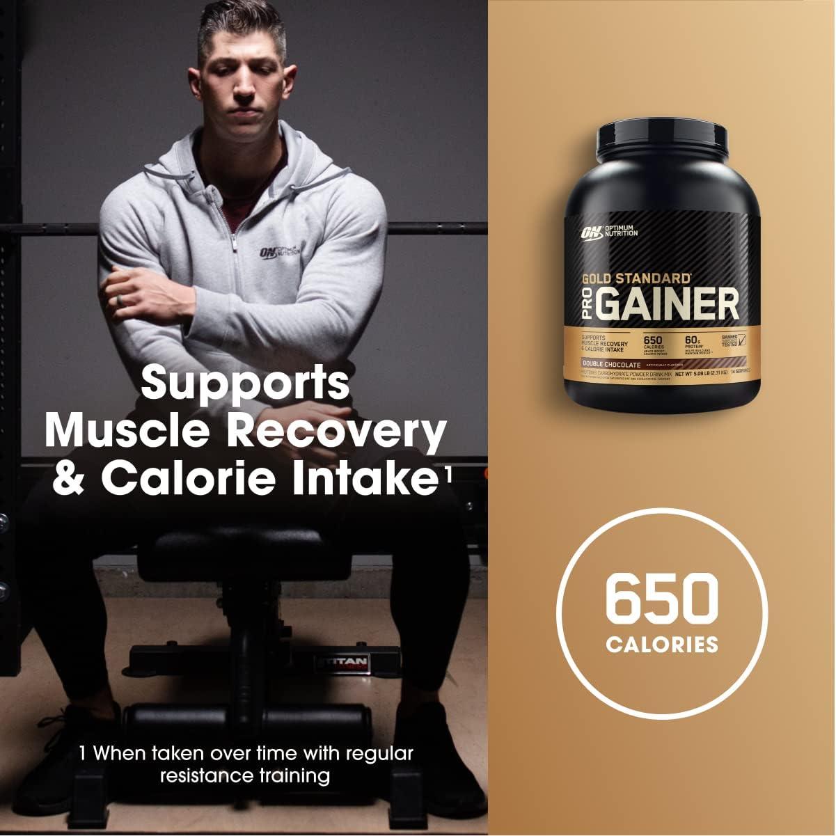 imageOptimum Nutrition GS Pro Gainer Weight Gainer Protein Powder Double Chocolate 509 Pounds Packaging May VaryChocolate