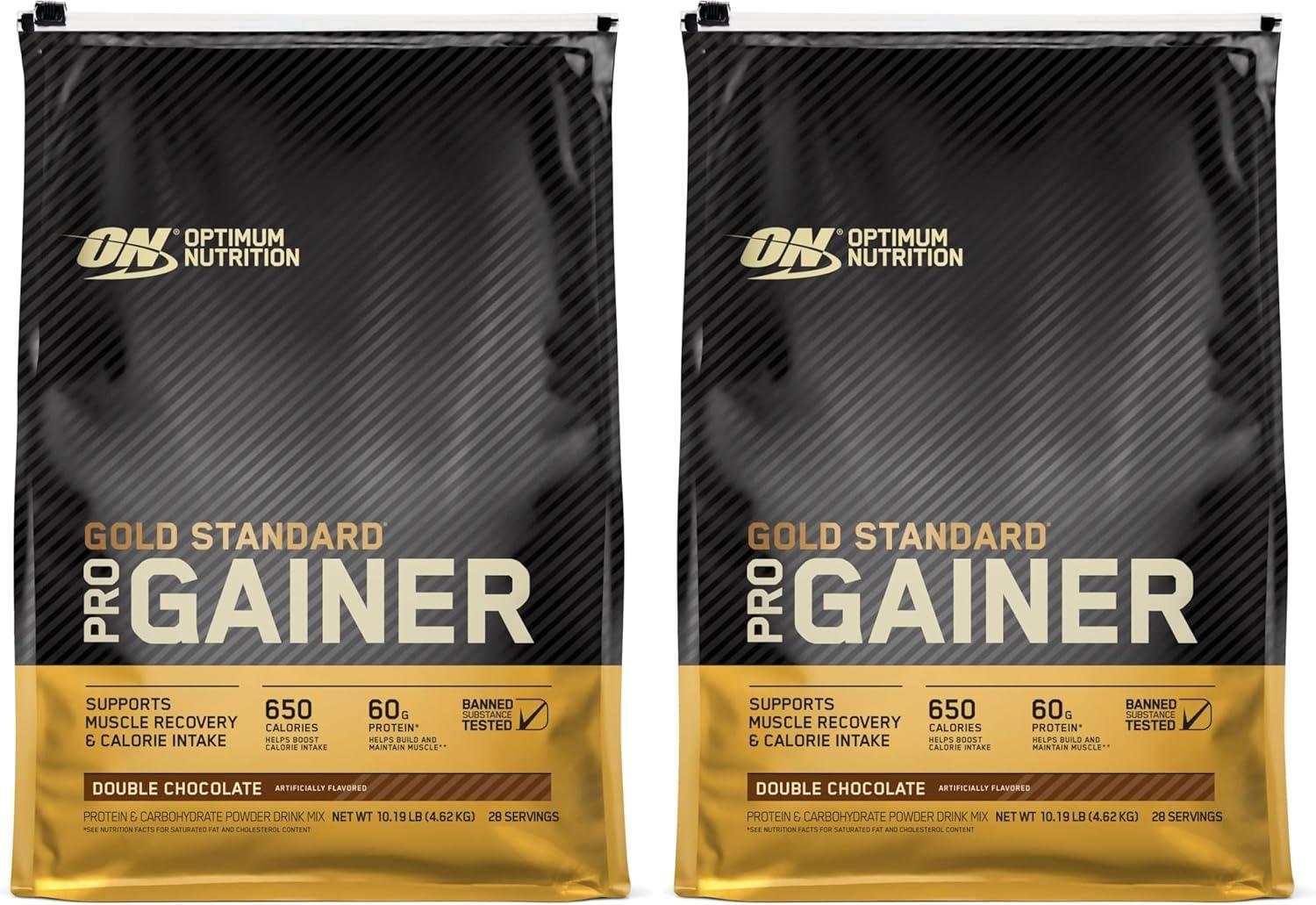imageOptimum Nutrition GS Pro Gainer Weight Gainer Protein Powder Double Chocolate 509 Pounds Packaging May VaryChocolate