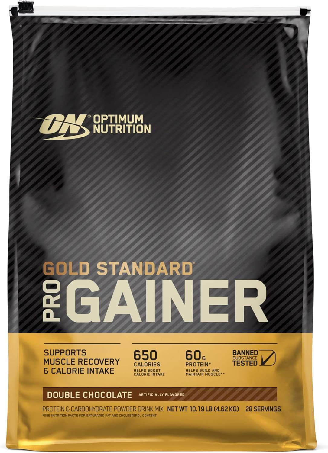 imageOptimum Nutrition GS Pro Gainer Weight Gainer Protein Powder Double Chocolate 509 Pounds Packaging May VaryChocolate
