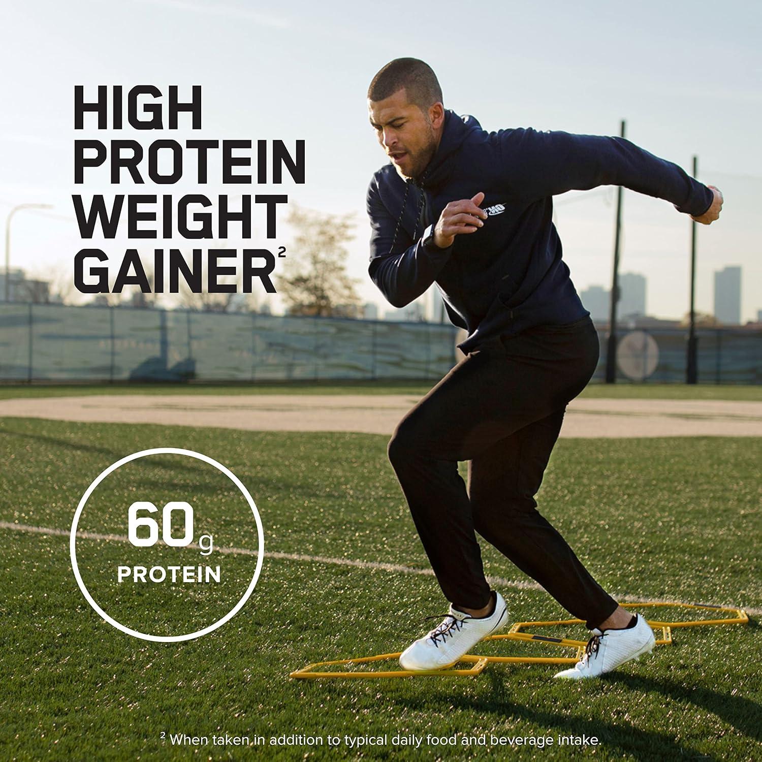 imageOptimum Nutrition GS Pro Gainer Weight Gainer Protein Powder Double Chocolate 509 Pounds Packaging May VaryChocolate