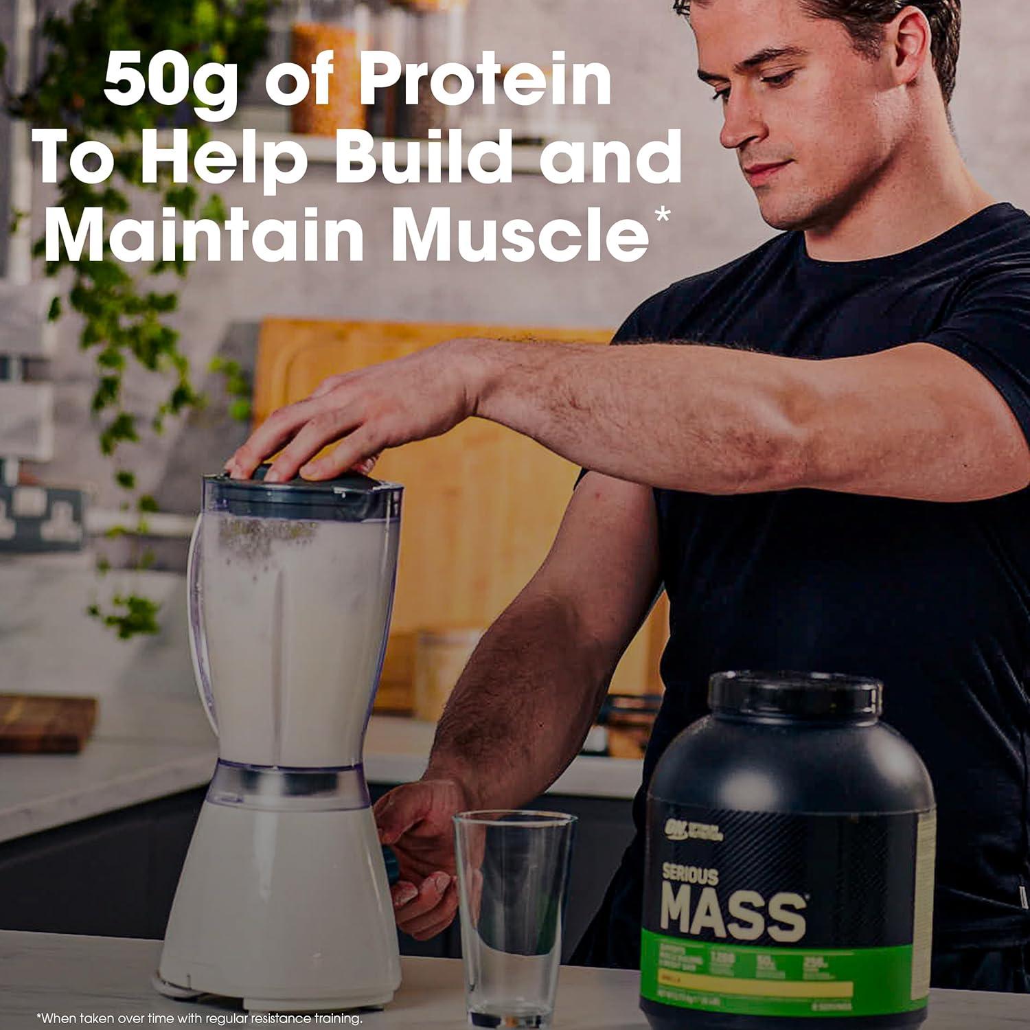 imageOptimum Nutrition Serious Mass Weight Gainer Protein Powder Mass Gainer Vitamin C and Zinc for Immune Support Creatine Chocolate Peanut Butter 6 Pound Packaging May VaryStrawberry