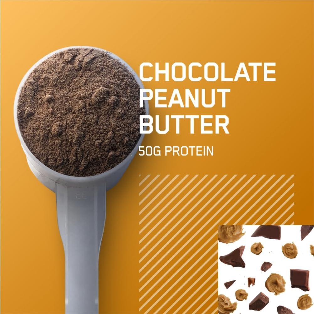 imageOptimum Nutrition Serious Mass Weight Gainer Protein Powder Mass Gainer Vitamin C and Zinc for Immune Support Creatine Chocolate Peanut Butter 6 Pound Packaging May VaryChocolate Peanut Butter