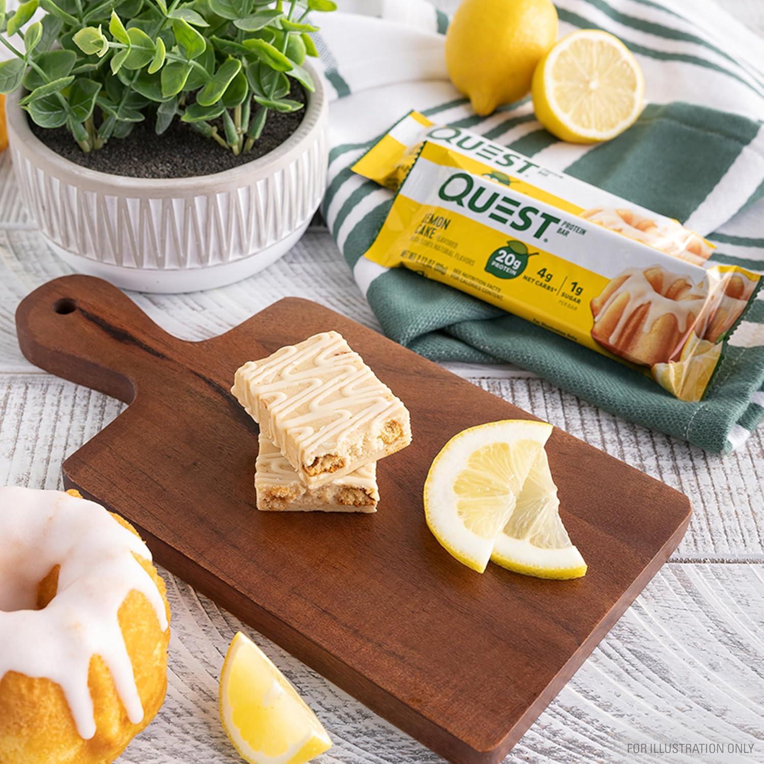 imageQuest Nutrition SMores Protein Bars 21g Protein 1g Sugar 4g Net Carb Gluten Free Keto Friendly 12 CountLemon Cake