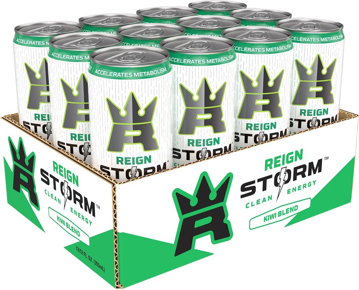 imageREIGN Storm Kiwi Blend Fitness amp Wellness Energy Drink 12 Fl Oz Pack of 12