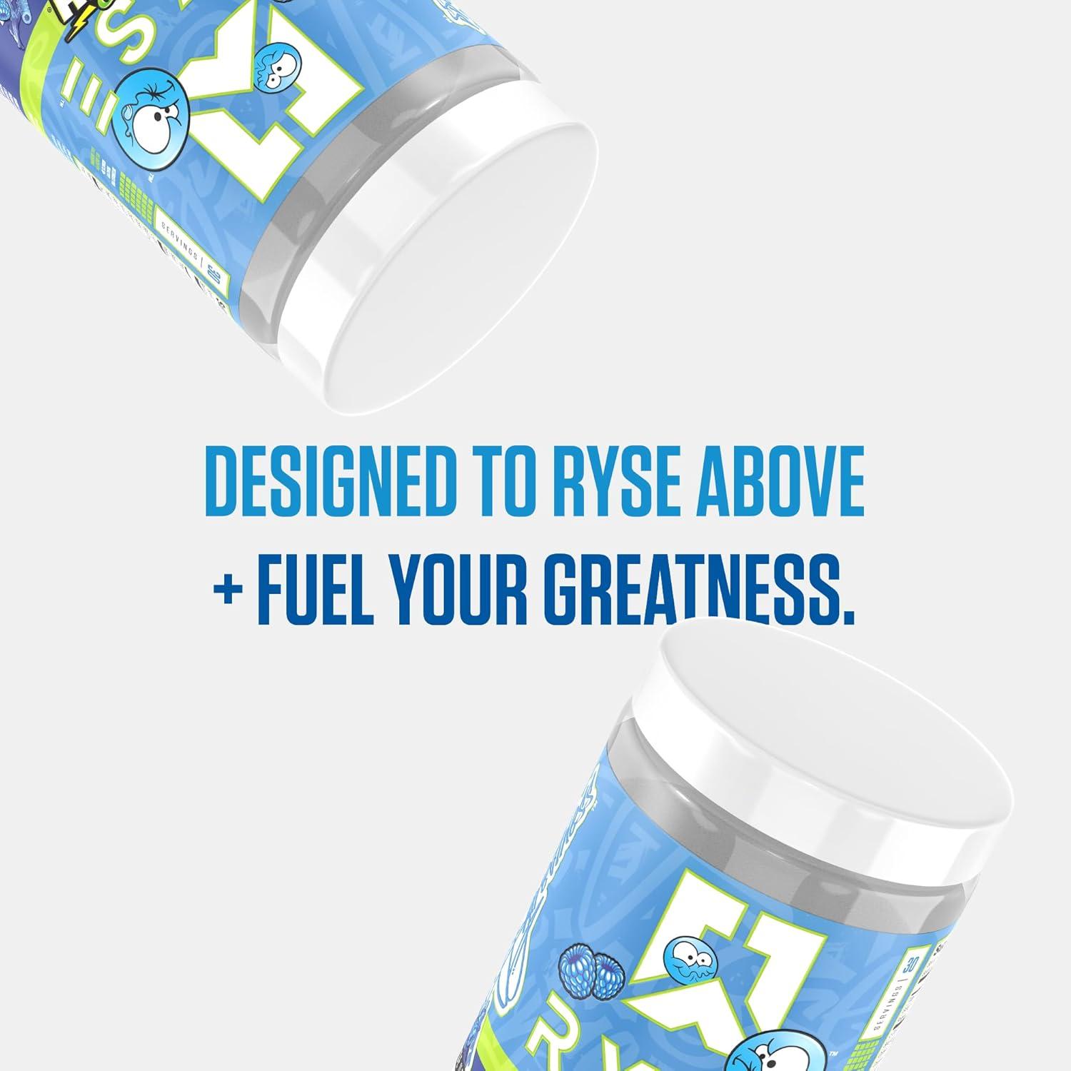imageRyse Loaded Pre Workout Powder Freedom Rocks Daily PreWorkout for Men amp Women with 325mg Caffeine Beta Alanine and Citrulline for Pump Focus and Energy 30 ServingsSour Punch Blue Raz