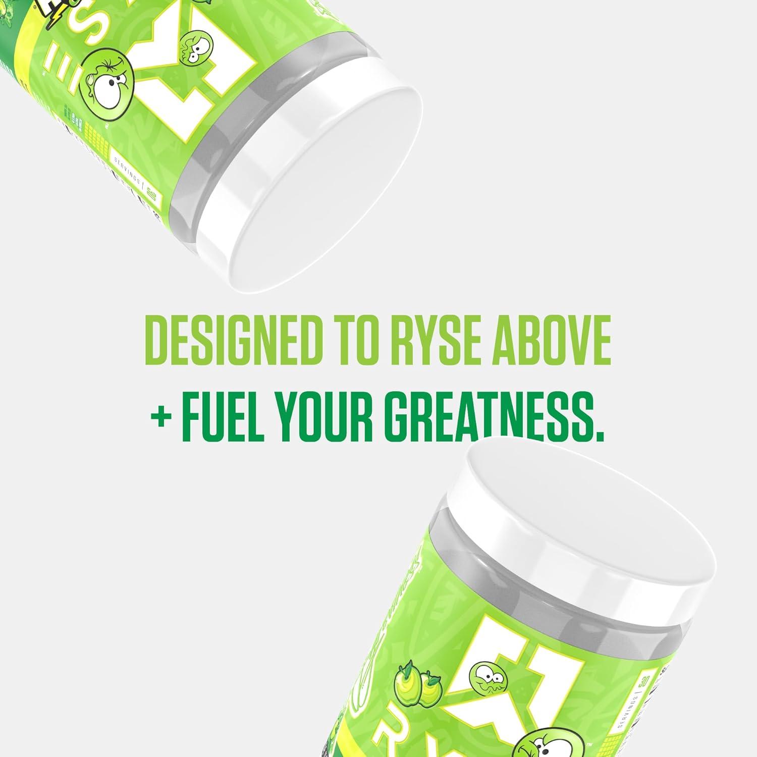 imageRyse Loaded Pre Workout Powder Freedom Rocks Daily PreWorkout for Men amp Women with 325mg Caffeine Beta Alanine and Citrulline for Pump Focus and Energy 30 ServingsSour Punch Green Apple