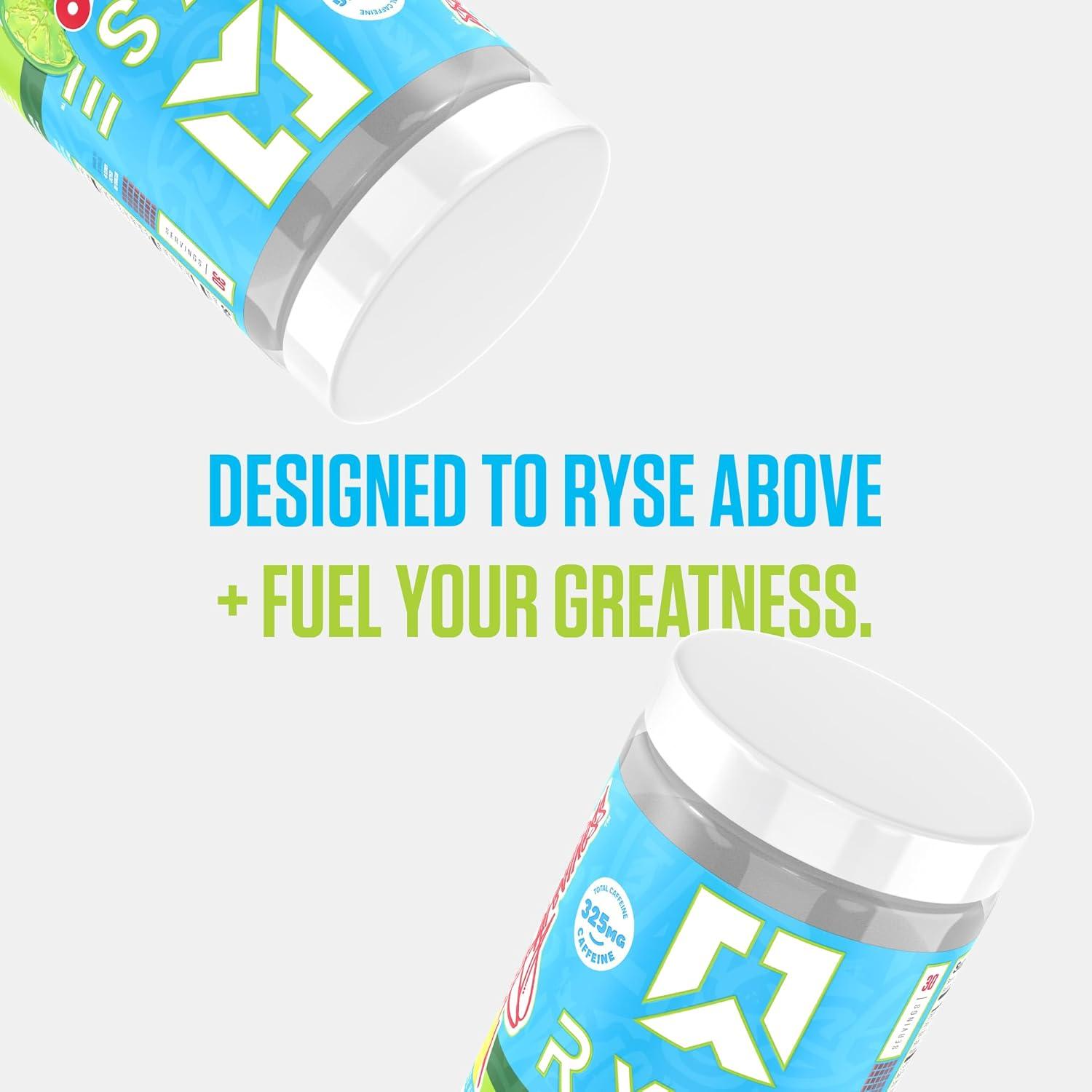 imageRyse Loaded Pre Workout Powder Freedom Rocks Daily PreWorkout for Men amp Women with 325mg Caffeine Beta Alanine and Citrulline for Pump Focus and Energy 30 ServingsJellO Lemon Lime