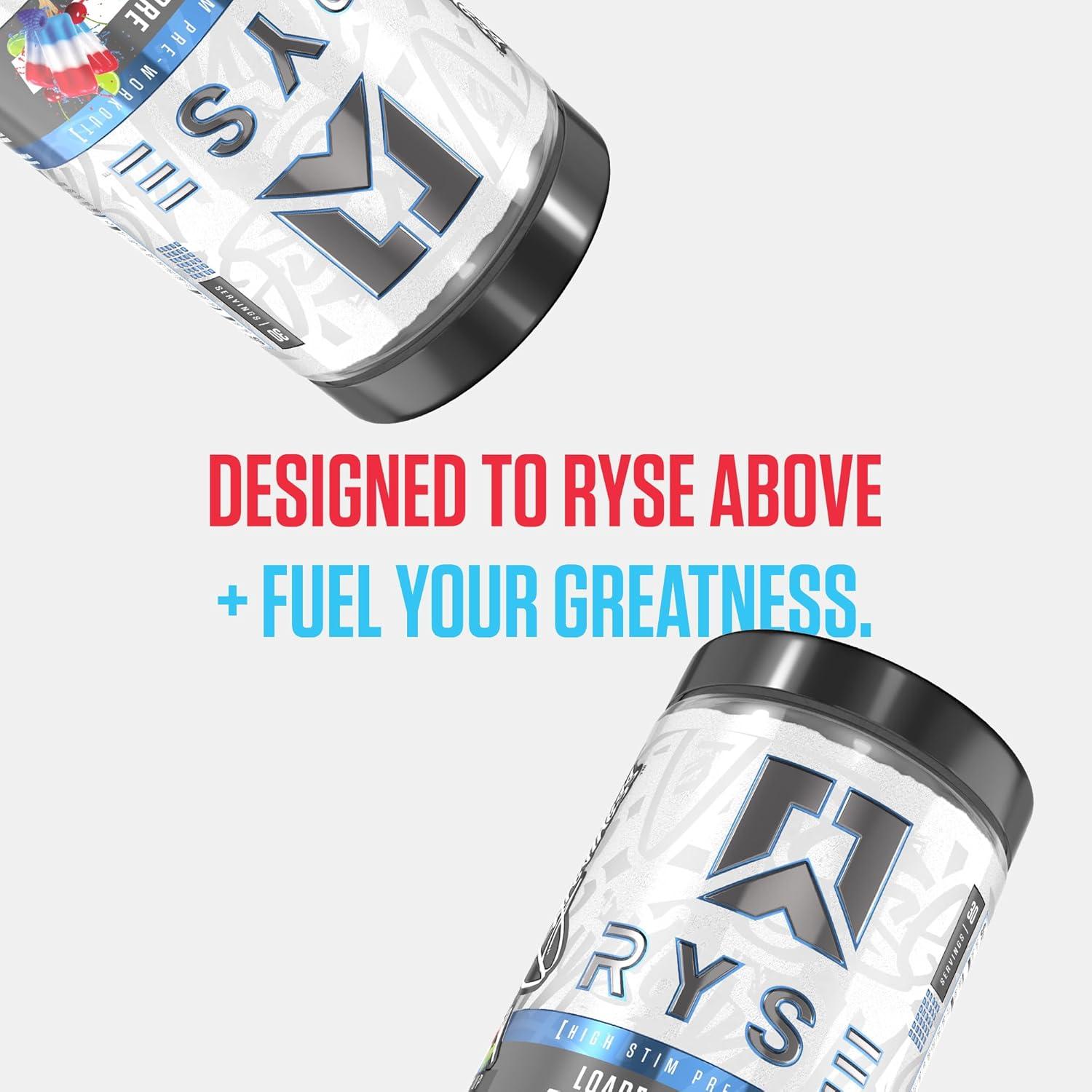 imageRyse Loaded Pre Workout Powder Freedom Rocks Daily PreWorkout for Men amp Women with 325mg Caffeine Beta Alanine and Citrulline for Pump Focus and Energy 30 ServingsFreedom Rocks