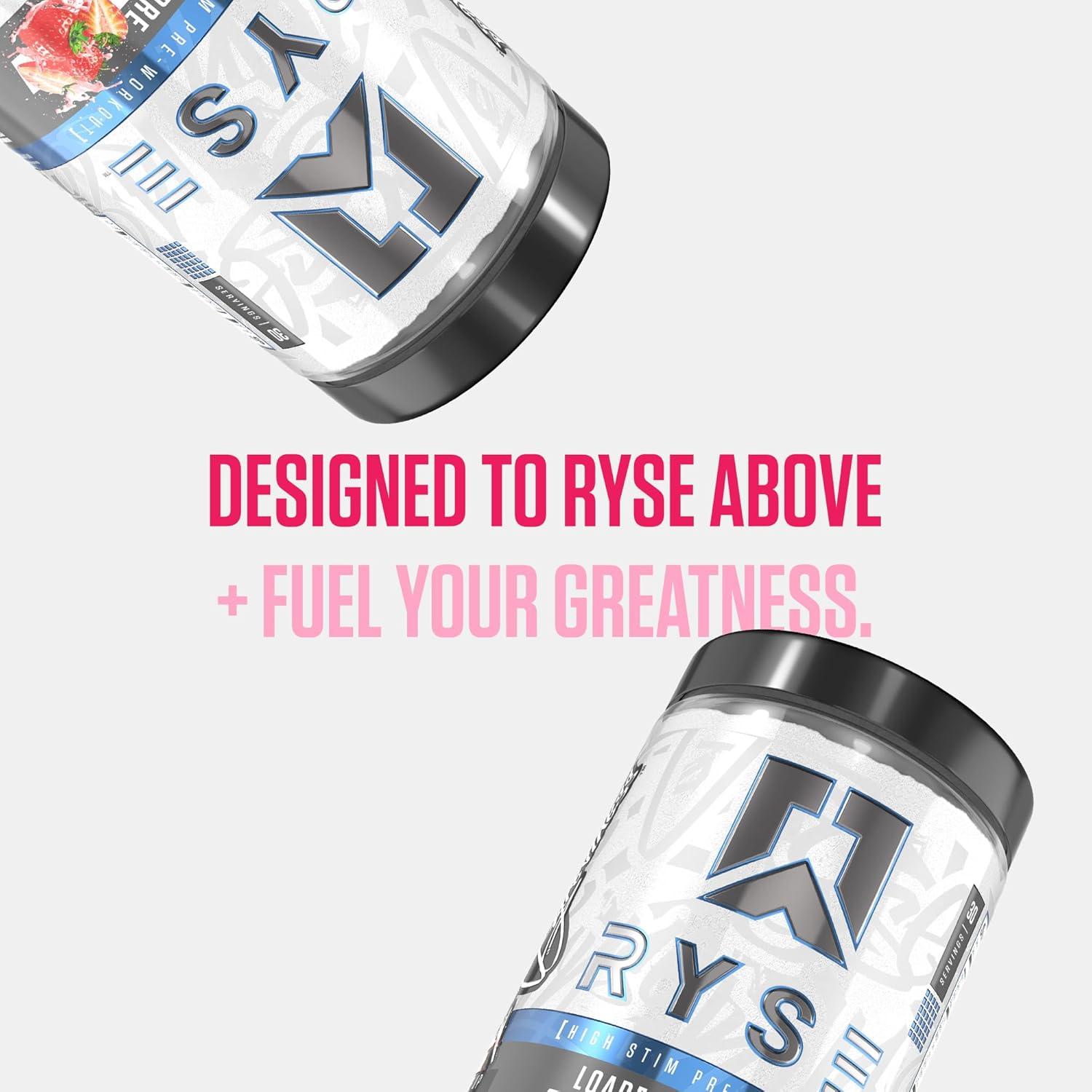 imageRyse Loaded Pre Workout Powder Freedom Rocks Daily PreWorkout for Men amp Women with 325mg Caffeine Beta Alanine and Citrulline for Pump Focus and Energy 30 ServingsPink Splash