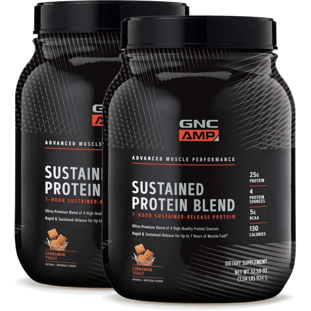 imageGNC AMP Sustained Protein Blend Cinnamon Toast 28 ServingsCinnamon Toast