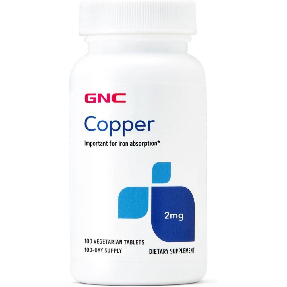 imageGNC Copper 2mg Important for Iron Absorption 100 Count