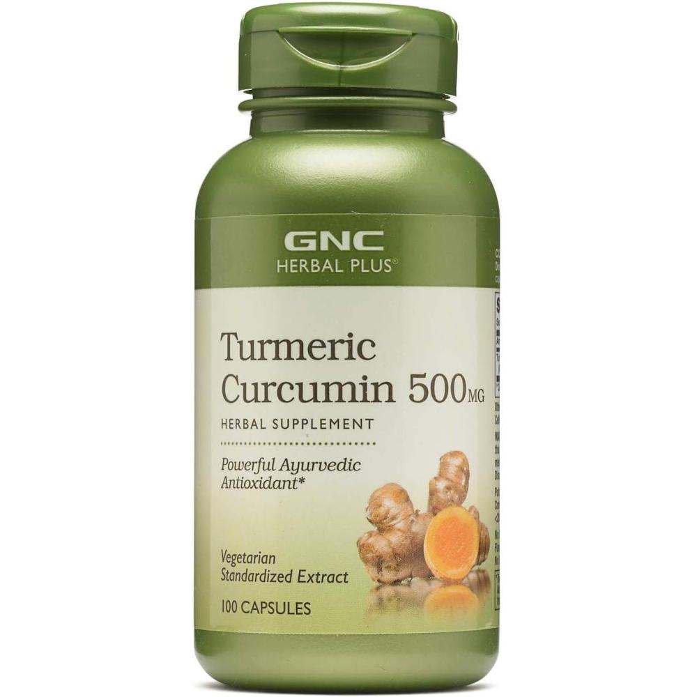 imageGNC Herbal Plus Turmeric Curcumin 500mg 100 capsules100 Count Pack of 1