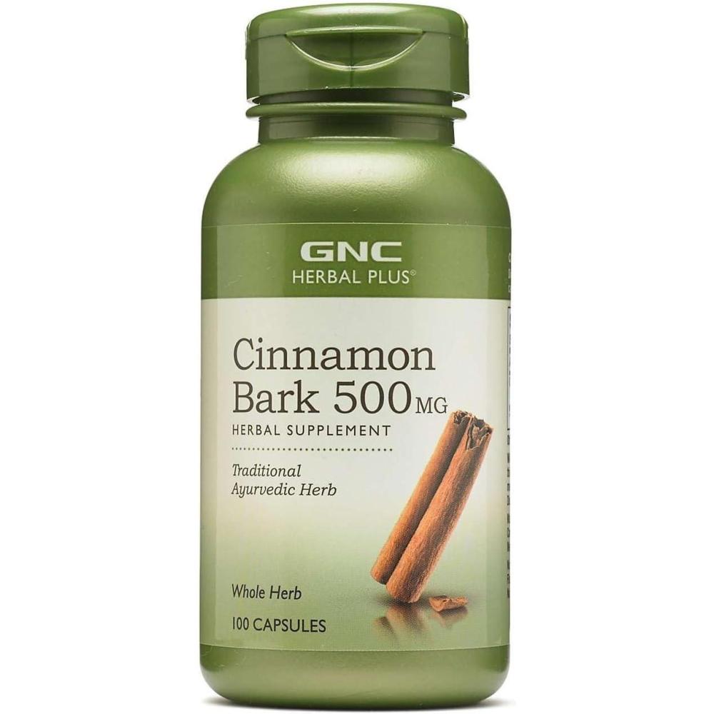 imageGNC Herbal Plus Cinnamon Bark 500mg Supplement Traditional Ayurvedic Herb 100 Servings100 Count Pack of 1