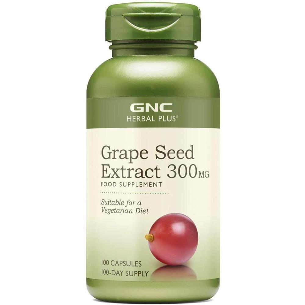 imageGNC Herbal Plus Grape Seed Extract 300mg Supplement Vegetarian 100 Servings1