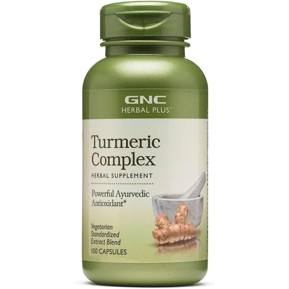 imageGNC Herbal Plus Turmeric Complex Supplement Vegetarian 100 Capsules