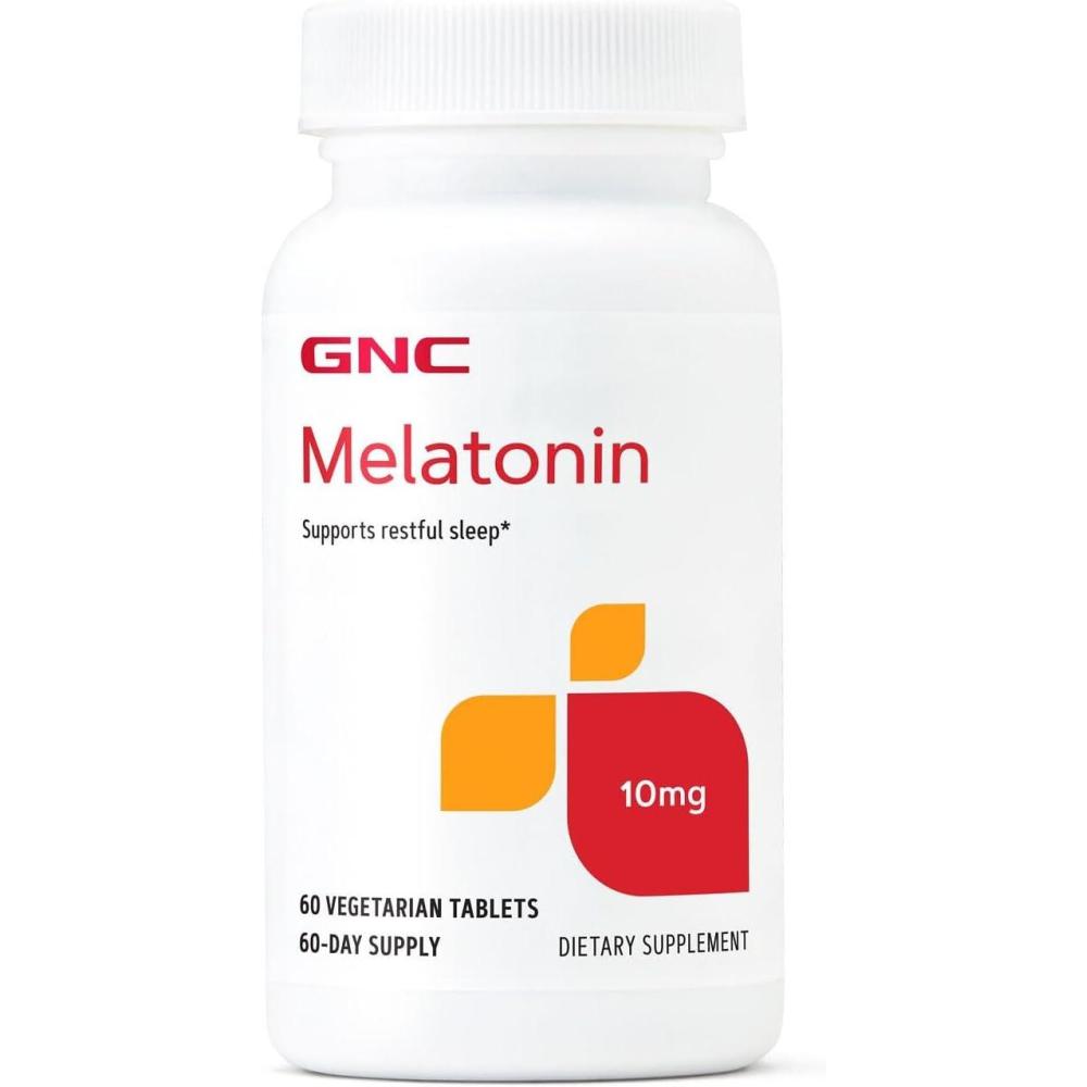 imageGNC Melatonin 10mg Supplement Supports Restful Sleep 60 Servings1 Count Pack of 1