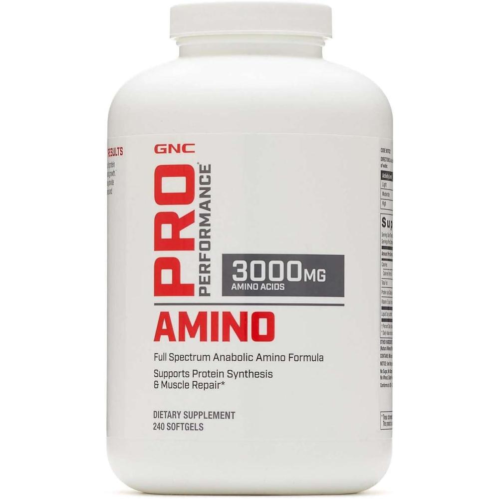 imageGNC Pro Performance Amino 3000mg 240 Softgels Supports Protein Synthesis and Muscle Repair240 Count Pack of 1