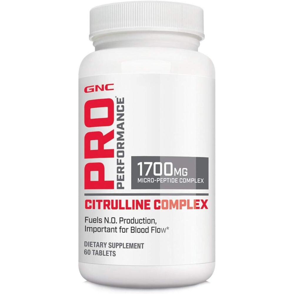 imageGNC Pro Performance Citrulline Complex 1700mg 60 Tablets Fuels Nitric Oxide Production for Healthy Blood Flow