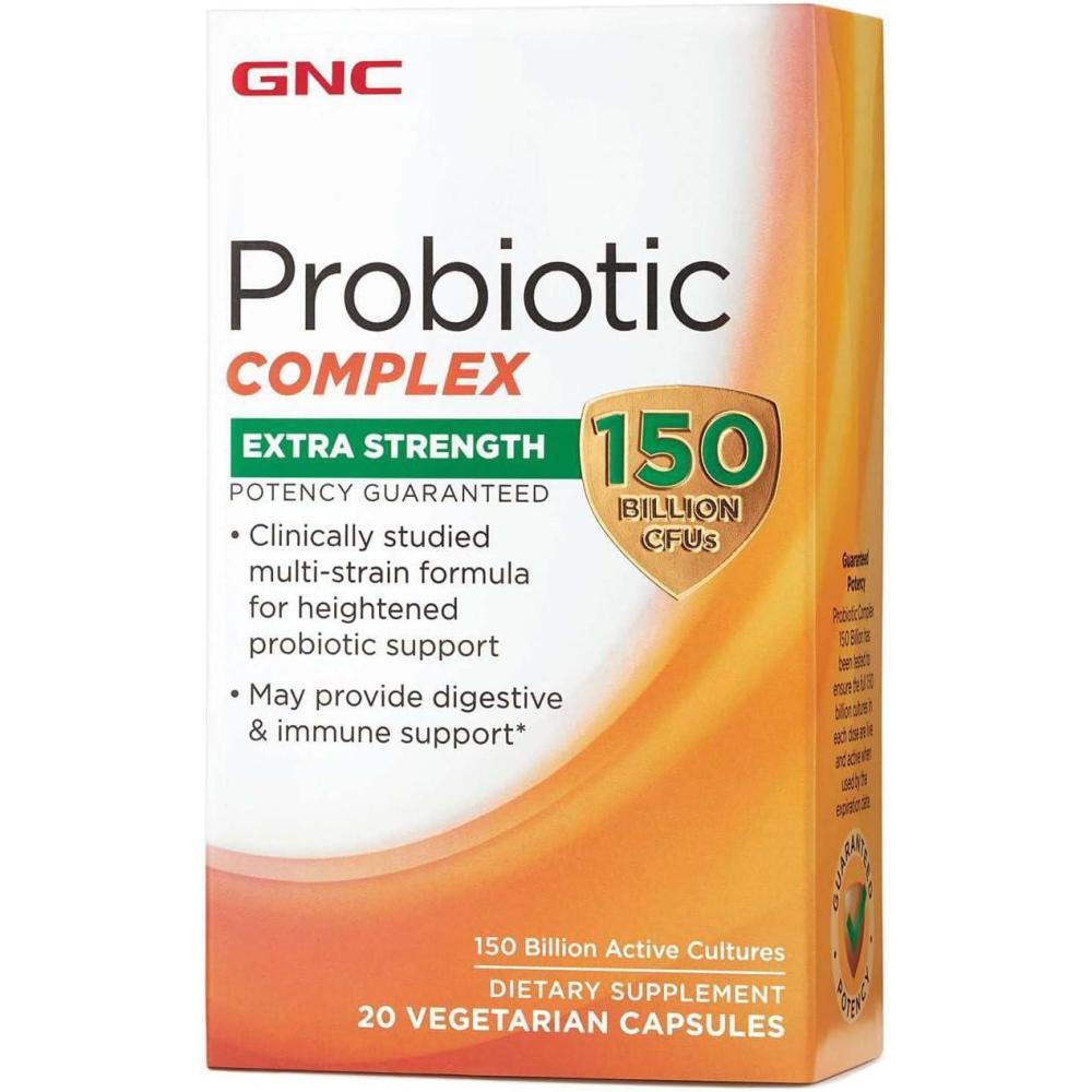 imageGNC Probiotic Complex Extra Strength with 150 Billion CFUs 20 Capsules Daily Probiotic Support
