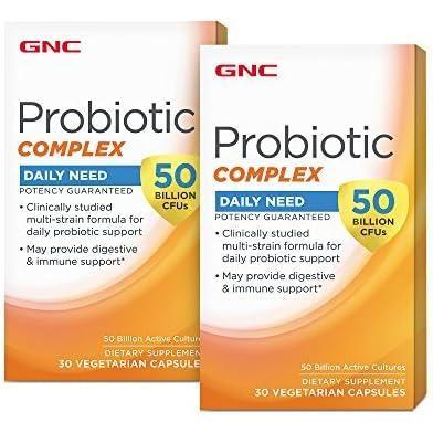 imageGNC Probiotic Complex with 50 Billion CFUs Twin Pack 30 Capsules per Bottle Daily Probiotic Support2