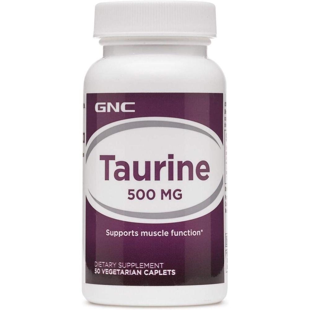 imageGNC Taurine 500mg 50 Caplets Supports Muscle Function50 Count Pack of 1