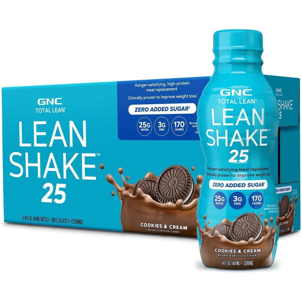 imageGNC Total Lean Lean Shake 25 Chocolate Peanut Butter 16 ServingsCookies Cream