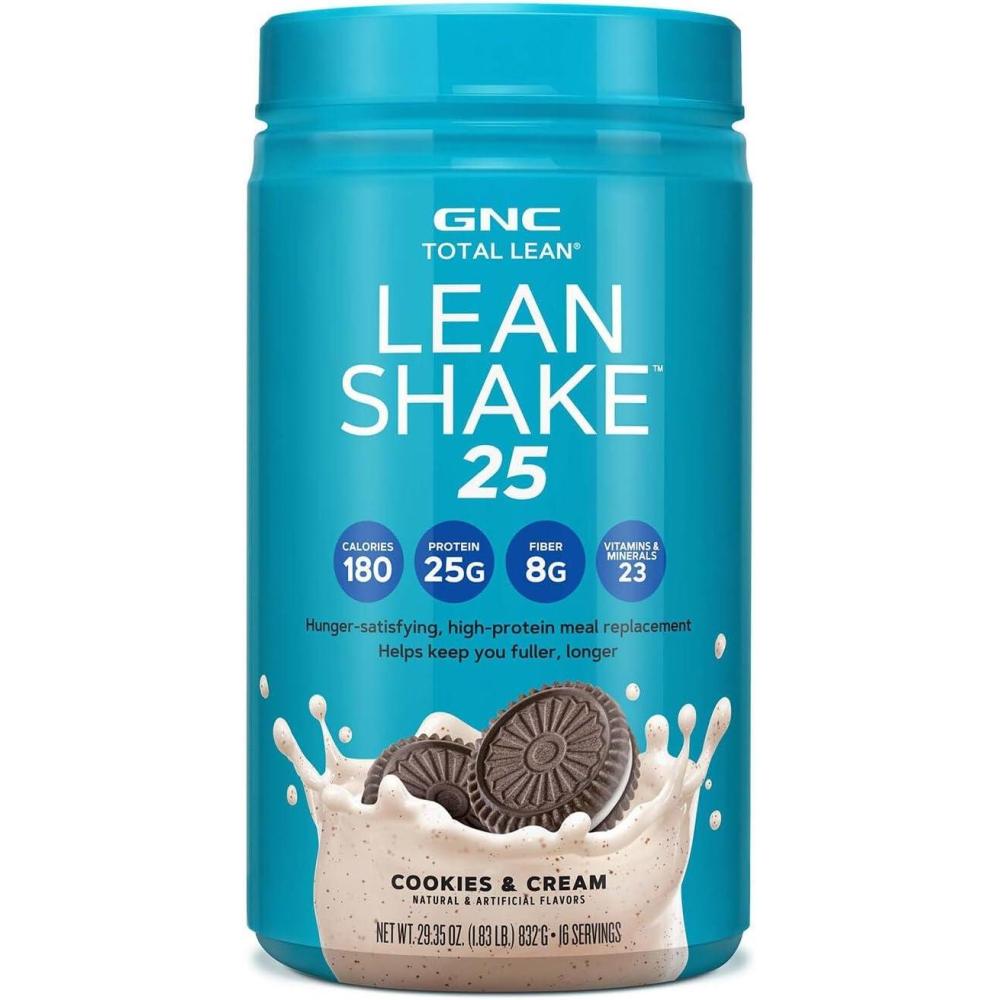 imageGNC Total Lean Lean Shake 25  Chocolate Peanut Butter 16 ServingsCookies and Cream