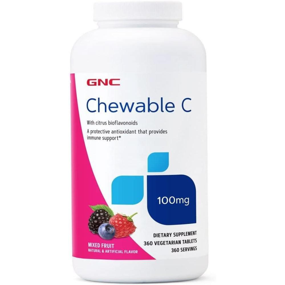 imageGNC Vitamin C 100mg Provides Immune Support Mixed Fruit 360 Servings360 Count Pack of 1