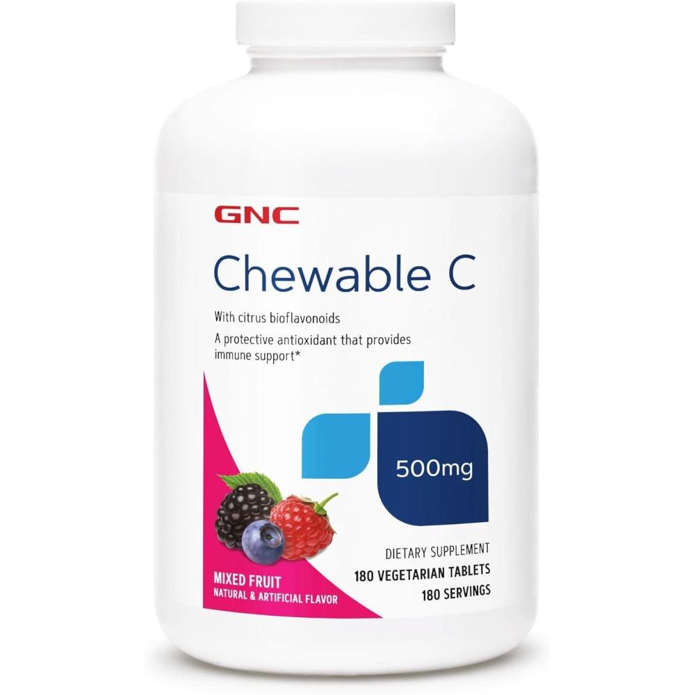 imageGNC Vitamin C 500mg Provides Immune Support Mixed Fruit 180 Servings